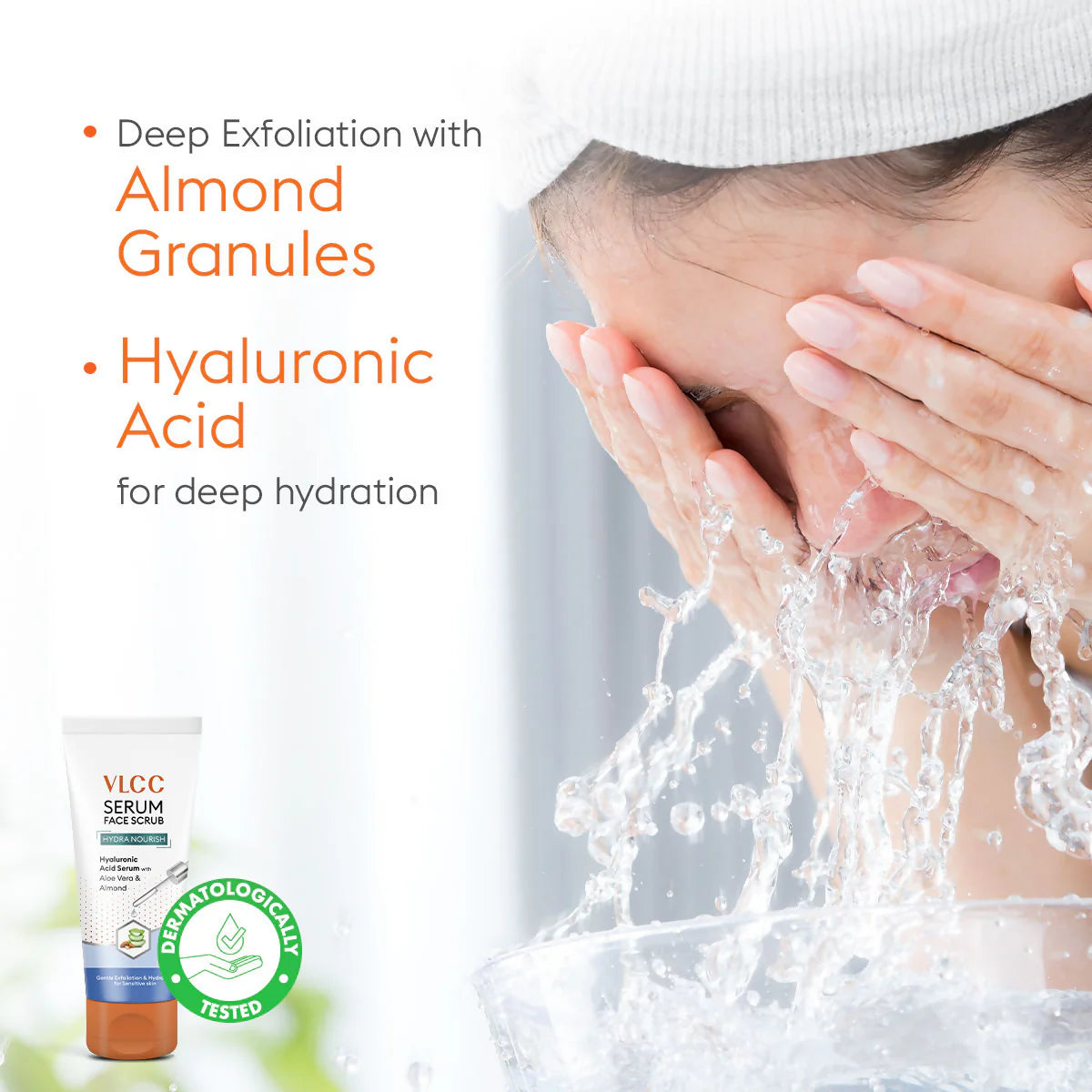 VLCC Hydra Nourish Scrub With Hyaluronic Acid Serum Aloe Vera & Almond