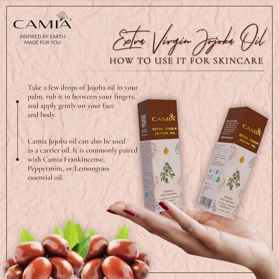 Camia Organic Extra Virgin Cold Pressed Jojoba Oil - 100 ml