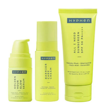 Hyphen By Kriti Sanon Skincare Routine with Glow Serum, Moisturizer & Sunscreen For Normal To Dry Skin Combo - combo