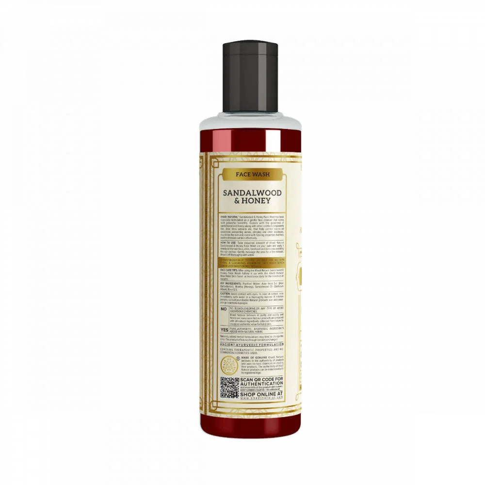 Khadi Natural Sandalwood & Honey Face Wash - 210 ml
