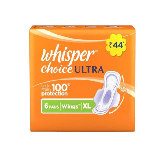 Whisper Choice Ultra Sanitary Pads Large Size - 6 Pieces - XL