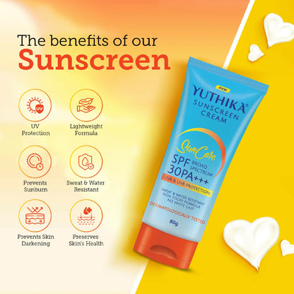 Yuthika Sunscreen Lotion SPF 30 PA+++ - 80 gm
