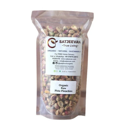 Satjeevan Organic Raw Pista Pistachios - 200 gm