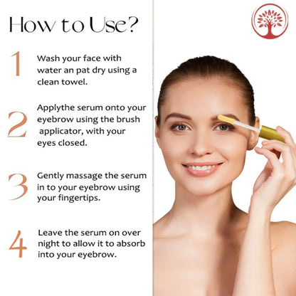 Ivory Natural Grey Eyebrow Serum - Rejuvenates, Nourishes, And Restores Natural Color Of Eyebrows - 10 ml