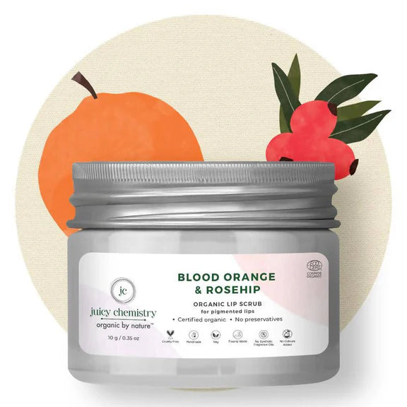 Juicy Chemistry Blood Orange & Rosehip Lip Scrub - 10 gm