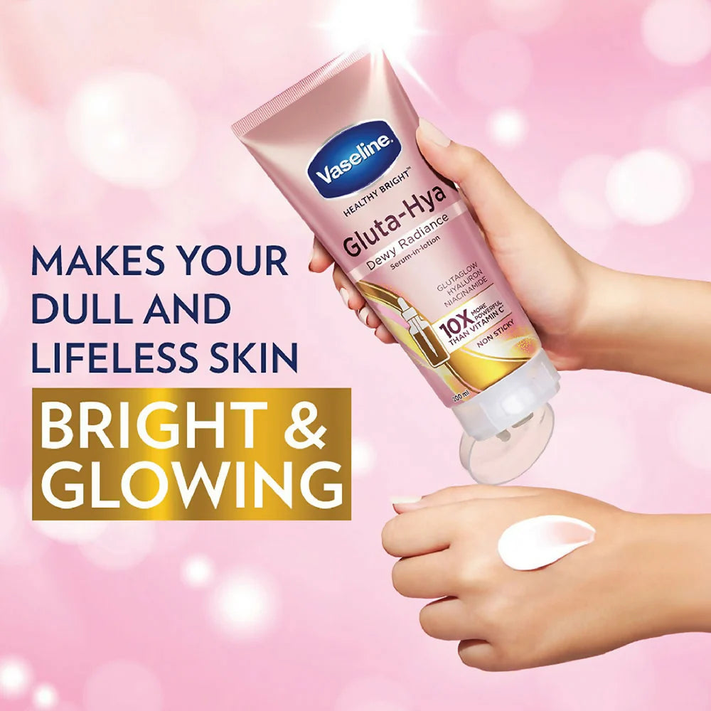 Vaseline Gluta Hya Serum-in-Lotion - Dewy Radiance, Overnight Radiance & Flawless Glow Combo