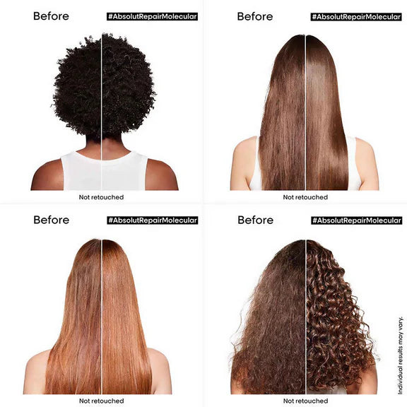 L'Oreal Professionnel Absolut Repair Molecular Shampoo & Rinse-Off Serum For Damaged Hair - combo