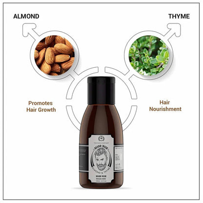 The Man Company Beard Wash With Almond & Thyme - 100 ml