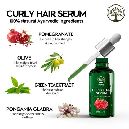 Ivory Natural Curly Hair Serum For Smooth Even Curls And Silky - 55 ml