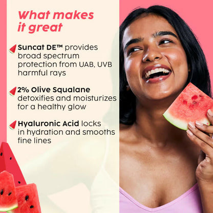 Plix Watermelon SPF PA++++ 50 Protect & Hydrate 2 In 1 Moisturizer + Sunscreen - 50 gm