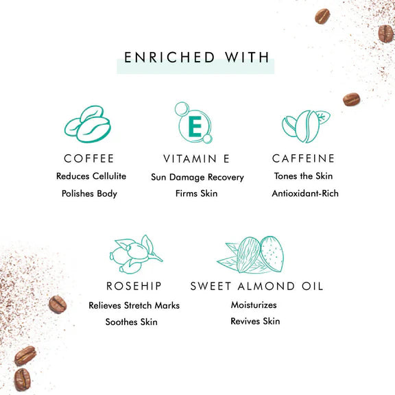 mCaffeine Raw Coffee Body Polishing Oil - 100 ml