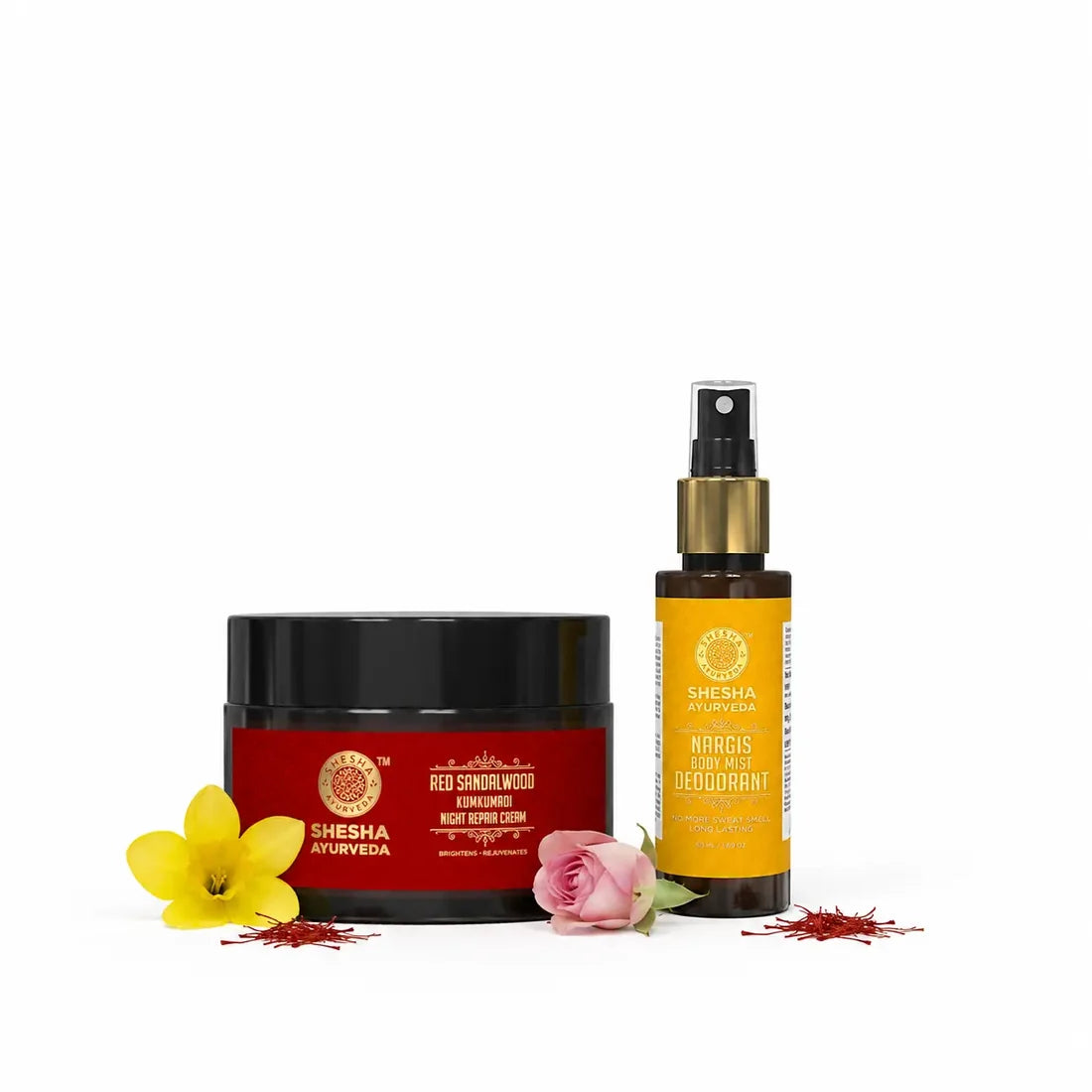 Bloom & Glow Kit | Red Sandalwood Night Cream + Nargis Body Mist Deodorant