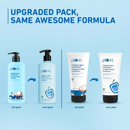 Plum Coconut Milk & Peptides Conditioner & Shampoo Combo - combo