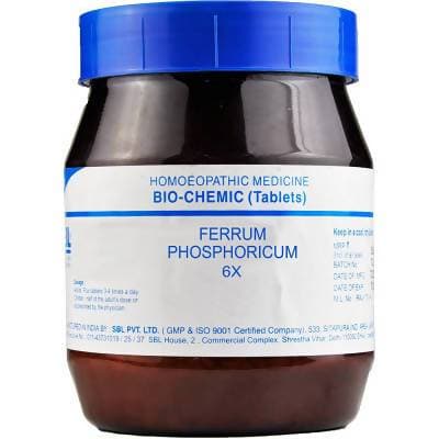 SBL Homeopathy Ferrum Phosphorica Biochemic Tablets -6X