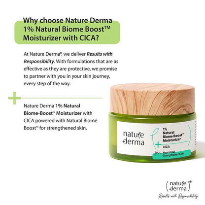 Nature Derma 1% Natural Biome-Boost Moisturizer With CICA - 50 ml