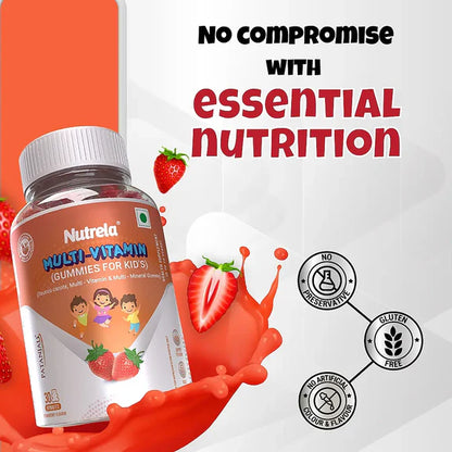 Patanjali Nutrela Multi- Vitamin Kids Gummies- Straberry Flavour - 75 gm