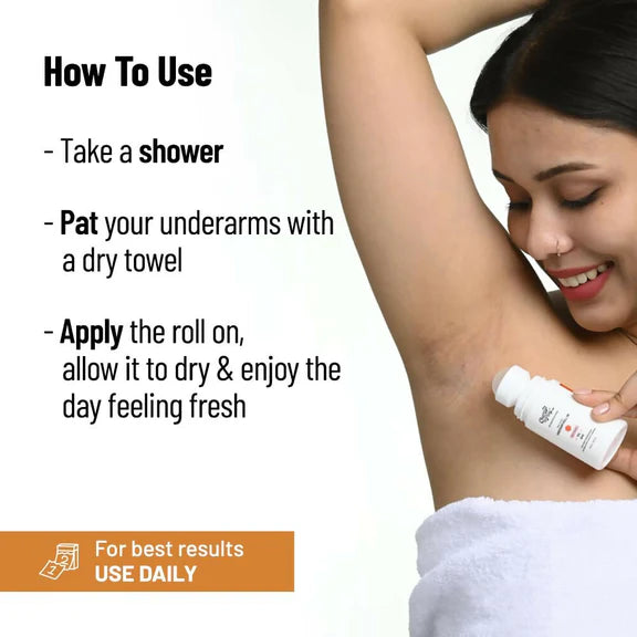 Chemist at Play UnderArm Roll On Fragrance Free, Prevents Body Odour, Brightens Skin & Exfoliates Underarm - 40 ml