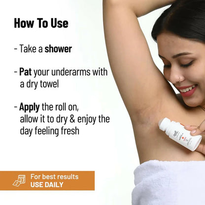 Chemist at Play UnderArm Roll On Fragrance Free, Prevents Body Odour, Brightens Skin & Exfoliates Underarm - 40 ml