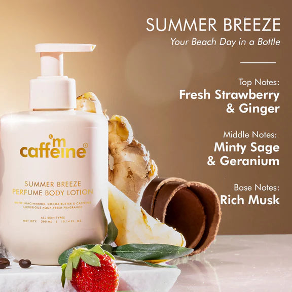 mCaffeine Summer Breeze Perfume Body Lotion - 300 ml