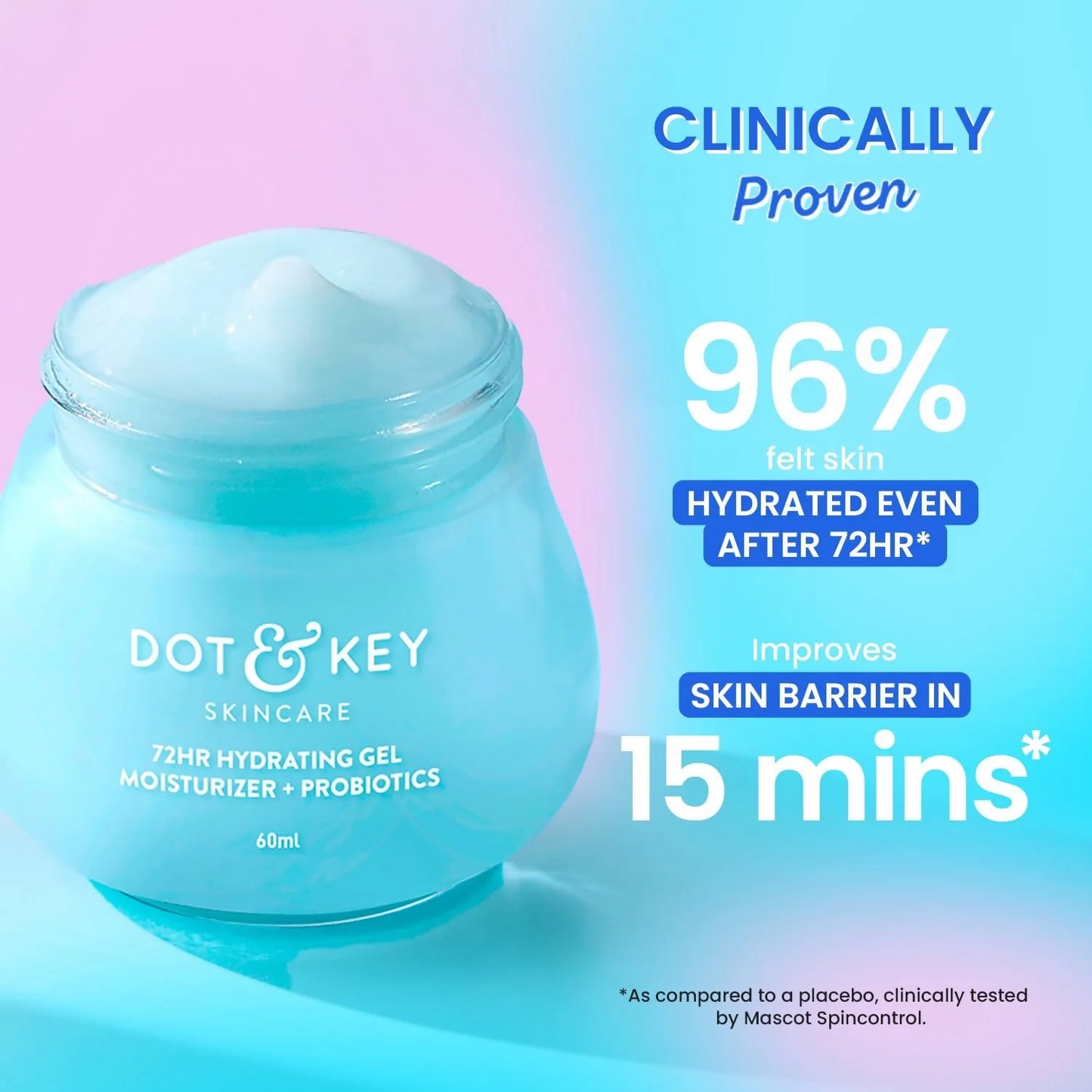 Dot & Key 72Hr Hydrating Gel + Probiotics Moisturizer For Face - 60 ml