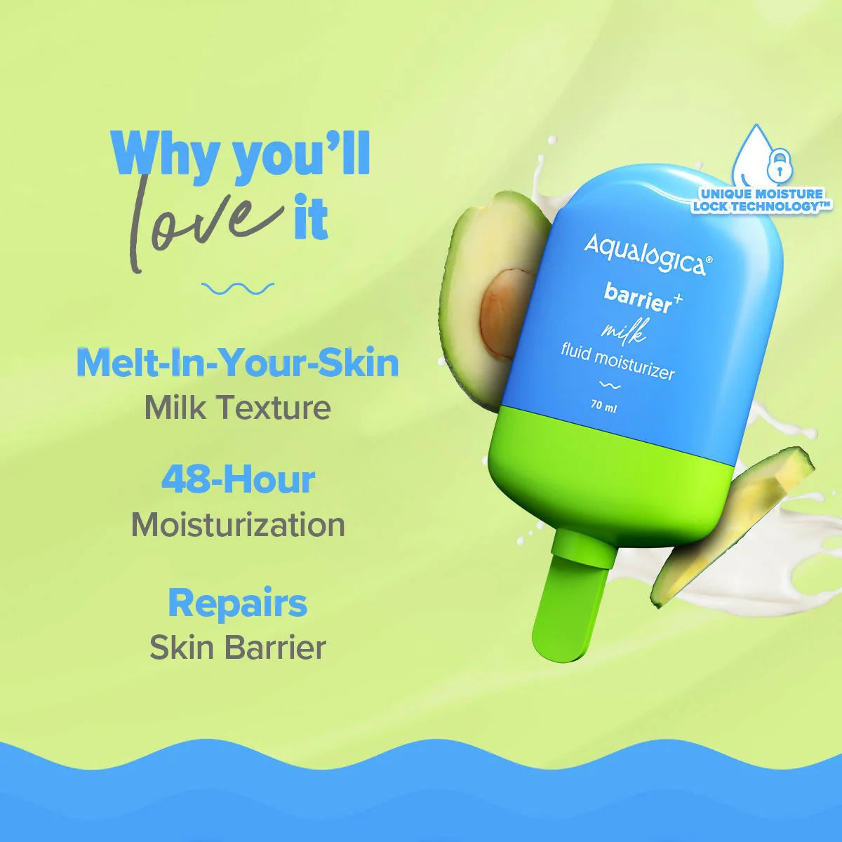Aqualogica 5 Barrier+ Milk Fluid Moisturizer - 70 ml