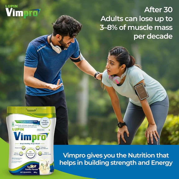 Lupin Vimpro Nutritional Vanilla Protein Powder - 400 gm
