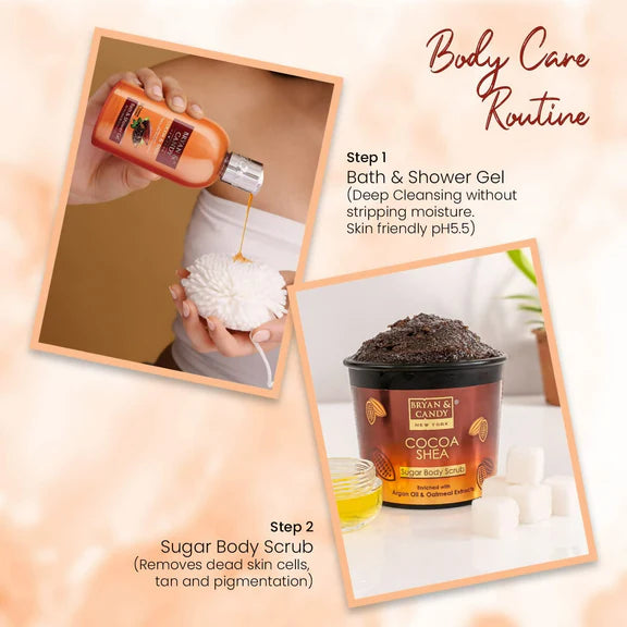 Bryan & Candy Cocoa Shea Bath Tub Collection Gift Set Kit - combo