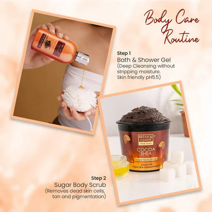 Bryan & Candy Cocoa Shea Bath Tub Collection Gift Set Kit - combo
