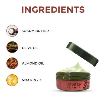 Jovees Kokum Body Butter for Dry & Rough Skin Deep Nourishment, Non-Sticky - 200 gm