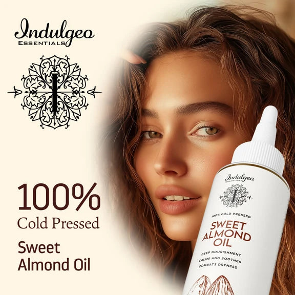 Indulgeo Essentials Cold Pressed Sweet Almond Oil - 100 ml