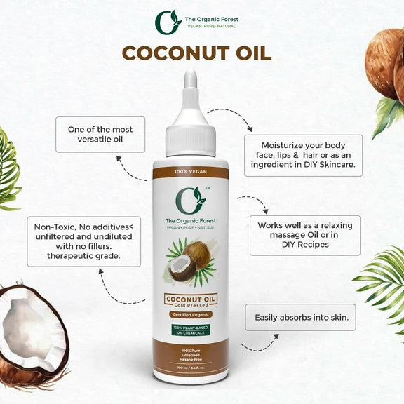The Organic Forest Cold Pressed Coconut Oil - 100 ml