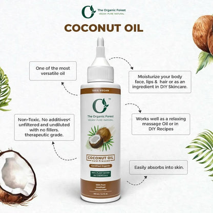 The Organic Forest Cold Pressed Coconut Oil - 100 ml