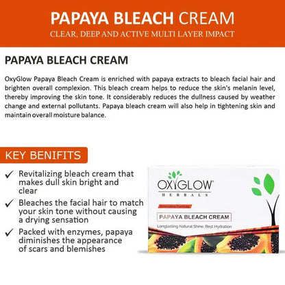 Oxyglow Herbals Papaya Bleach Cream - 50 gm