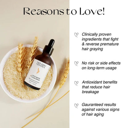 Nourish Mantra Anti-Greying Hair Serum With Rice Water & Arcolys to Stop Premature Hair Greying - 50 ml