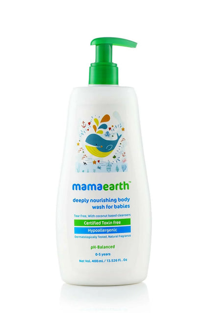 Mamaearth Gentle Cleansing Natural Baby Shampoo & Mamaearth Deeply Nourishing Natural Baby Wash -