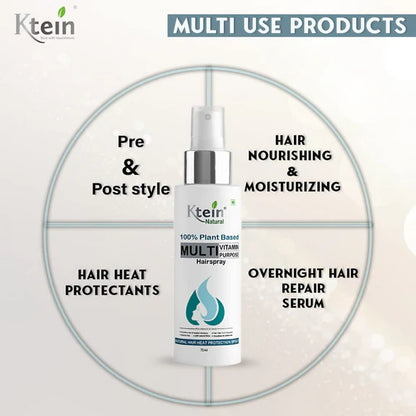 Ktein Natural 100% Plant Based Multi Vitamin Purpose with Deep Nourishment Hairspray For Hair - 70 ml
