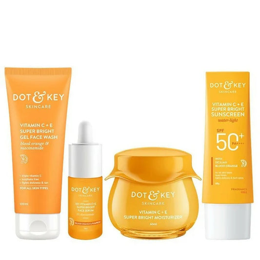 Dot & Key Vitamin C + E CSMS (Cleanser, Serum, Moisturizer, Sunscreen) Routine Combo - combo