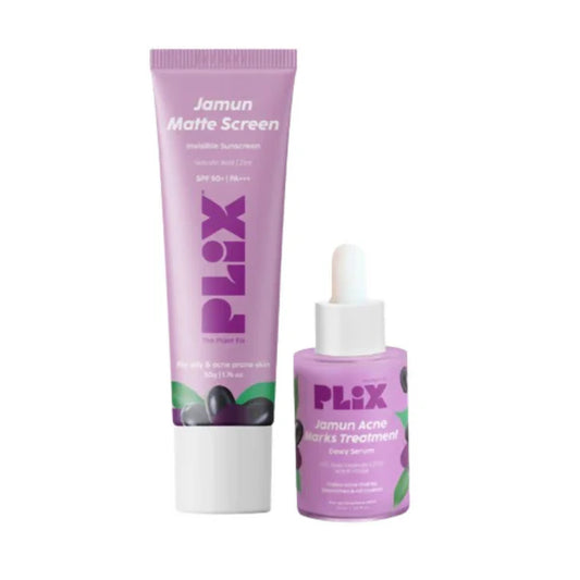 PLIX The Plant Fix 0.1% Salicylic Acid Mattifying Sunscreen SPF50+ PA+++ & Niacinamde Serum - combo