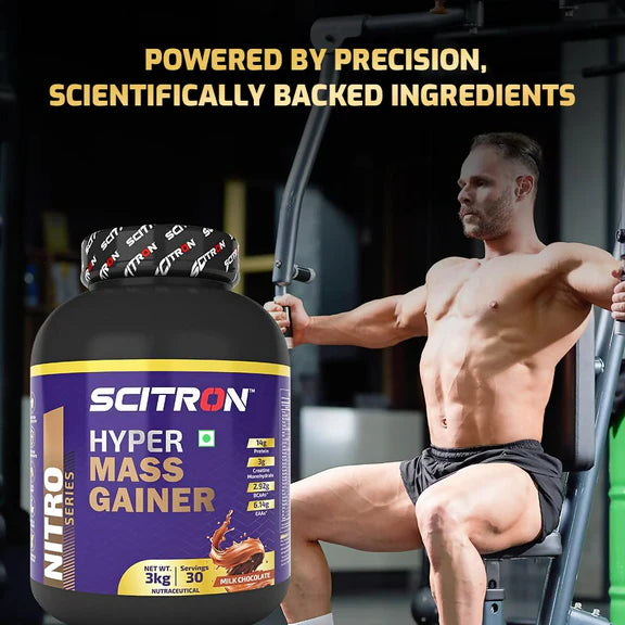 Scitron Nitro Series Hyper Mass Gainer Milk Chocolate - 3 kg