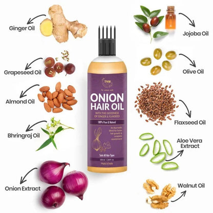The Natural Wash Onion Hair Oil - 100 ml