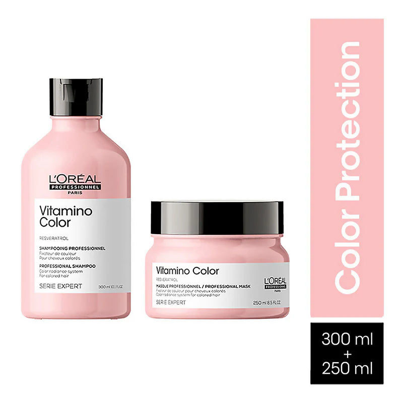 L'Oreal Professionnel Vitamino Color Shampoo & Hair Mask, Serie Expert