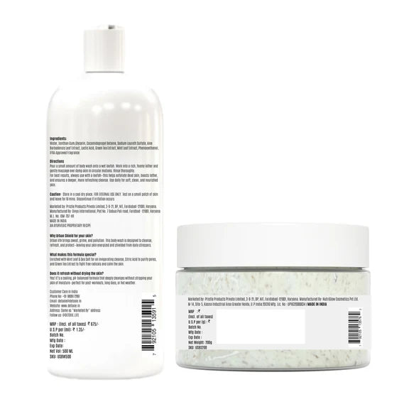 Detoxie Body Wash & Body Scrub Combo - Urban Shield - combo