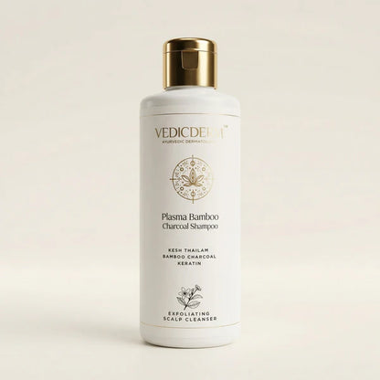 VedicDerm Plasma Bamboo Charcoal Shampoo for Psoriasis & Sensitive Scalp - 200 gm