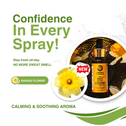 Nargis Deodorant Body Mist | Long-Lasting Fragrance, Refreshing, All-Day Freshness, Delicate Floral Scent