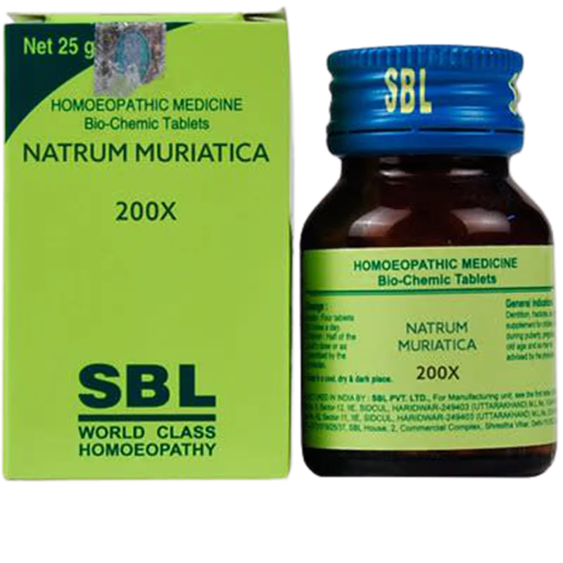 SBL Homeopathy Natrum Muriaticum Biochemic Tablets -3X