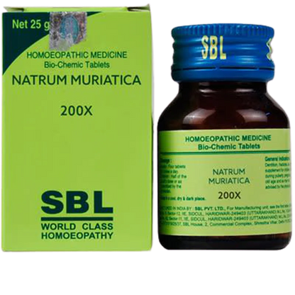 SBL Homeopathy Natrum Muriaticum Biochemic Tablets -3X