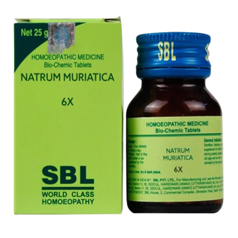 SBL Homeopathy Natrum Muriaticum Biochemic Tablets -3X