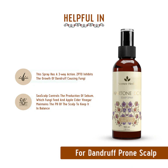 Avimee Herbal Anti Dandruff Kit - Oil, Scalp Spray, and Cleanser, Fights Dandruff & Moisturises Scalp Naturally - kit