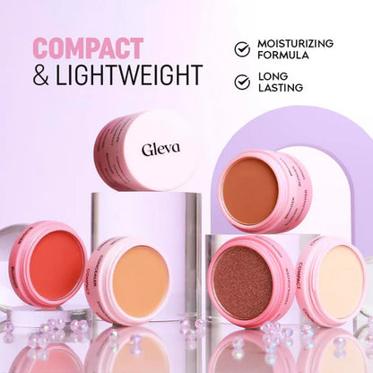 Gleva 5 In 1 Makeup stack Gleva 5 In 1 Makeup stack WIth Concealer, Bronzer, Blusher, Compact & Highlighter Smooth & Blendable Formula - Medium - 25 gm