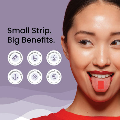 Wellbeing Nutrition Melts into Healthy Hair Biotin 10,000mcg Tropical Watermelon Disintegrating Strip Sugar Free